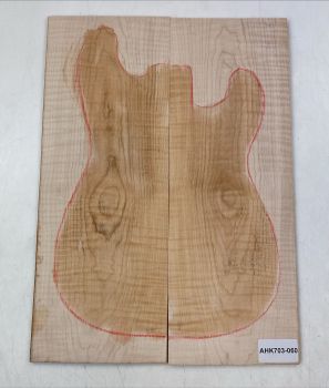 Top Maple Curly American, 2-pcs., 4mm, Unique Piece #060